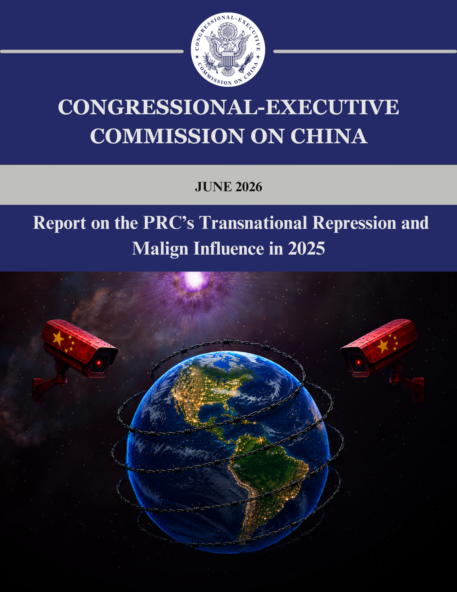 Cover of the Long Arm Report published by the Congressional-Executive Commission on China