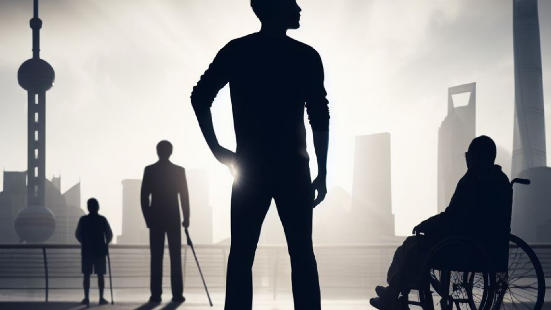 image of people's shadows standing around